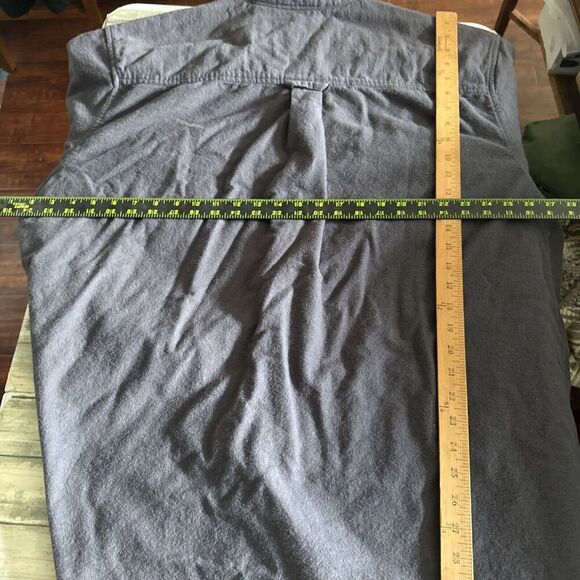 King Size Mens Flannel Shirt 3XB Long Sleeve Pockets Workwear Gray Rugged Warm - Picture 9 of 12